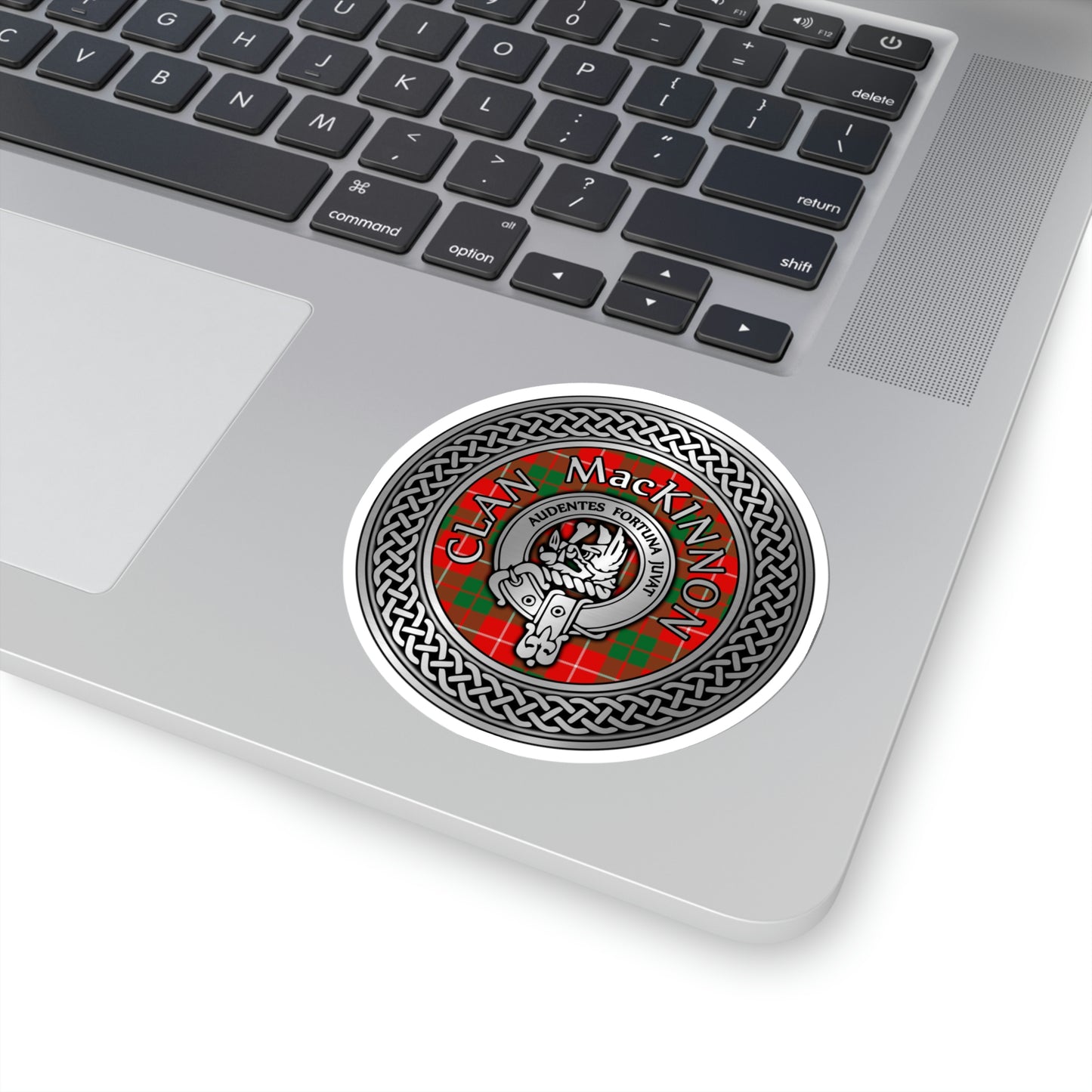 Clan MacKinnon Crest & Tartan Kiss-Cut Stickers