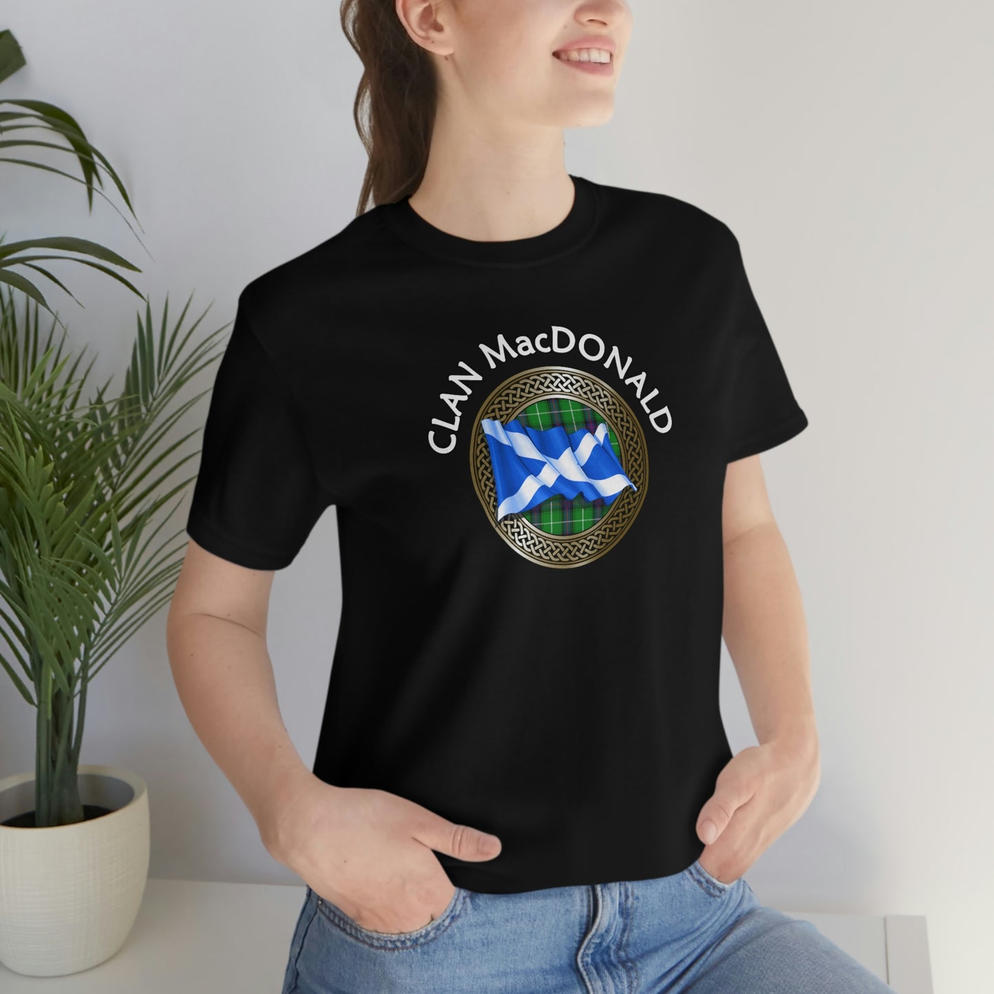 Clan MacDonald Tartan Knot & Flag T-Shirt