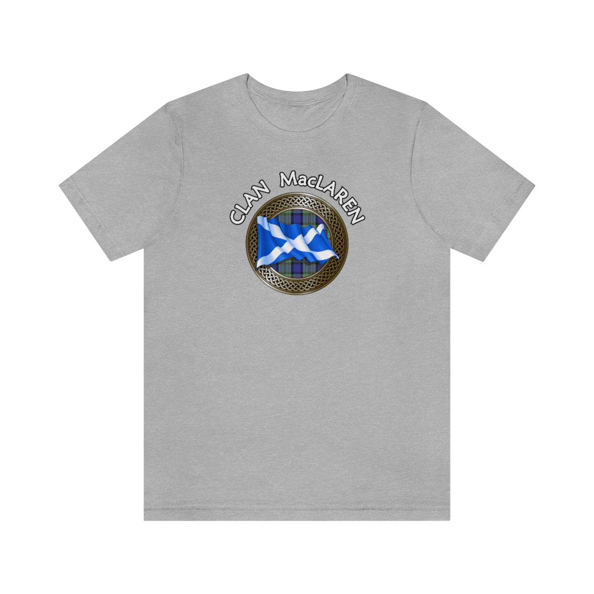 Clan MacLaren Tartan Knot & Flag T-Shirt