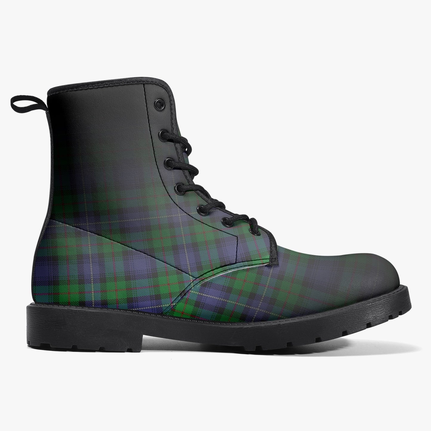 Clan Donnachaidh Crest & Hunting Tartan Leather Boots