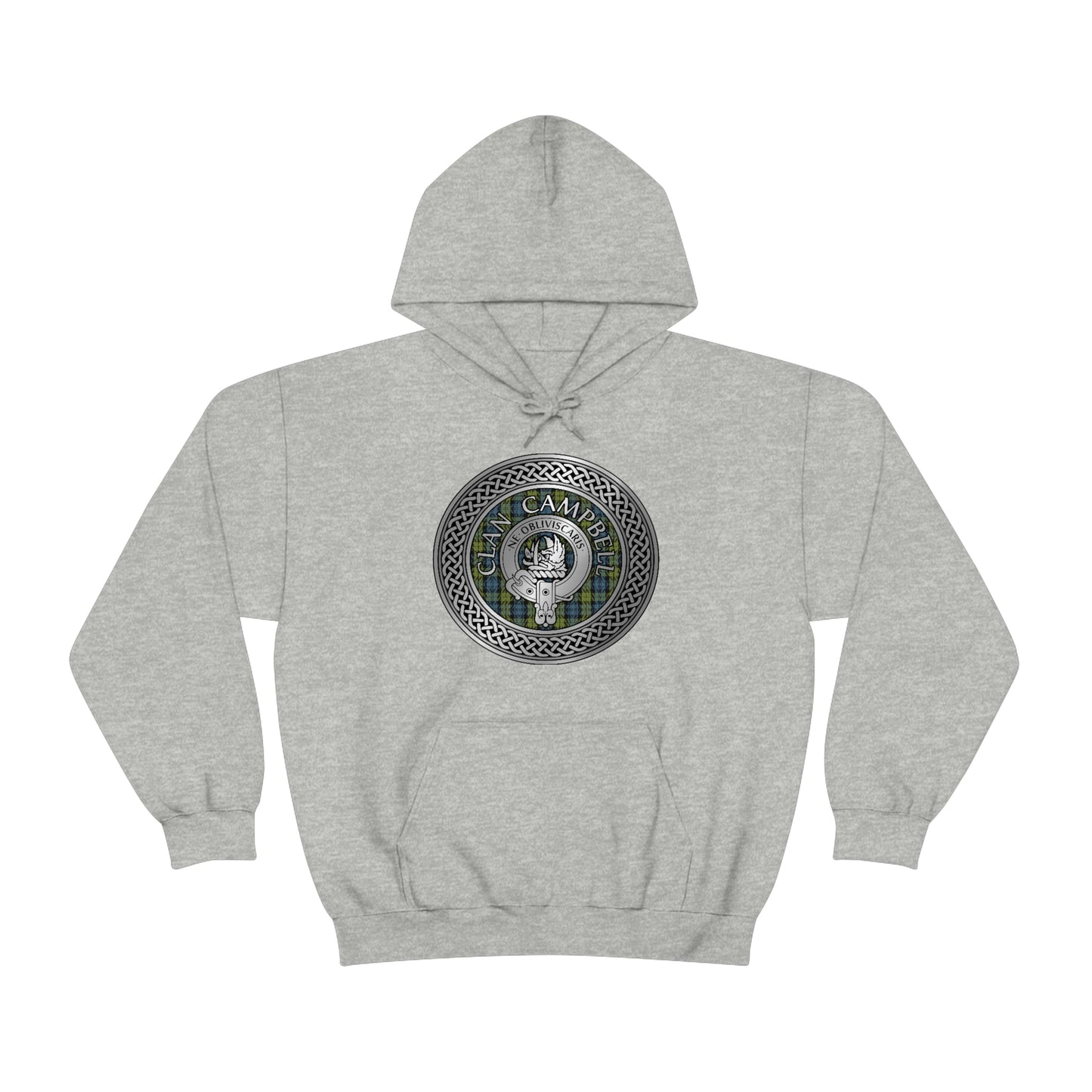 Clan Campbell Crest & Tartan Unisex Heavy Blend™ Hooded Sweatshirt