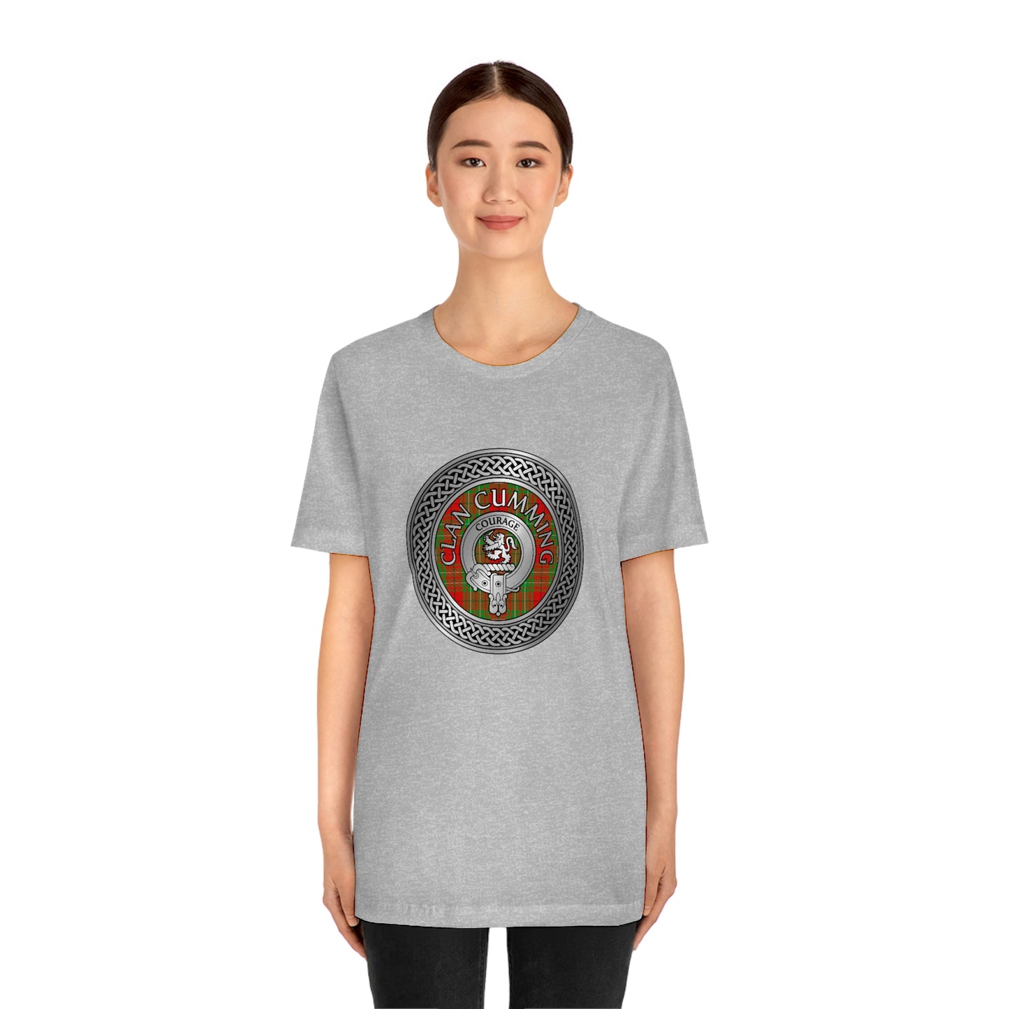 Clan Cumming Crest & Tartan Knot T-Shirt