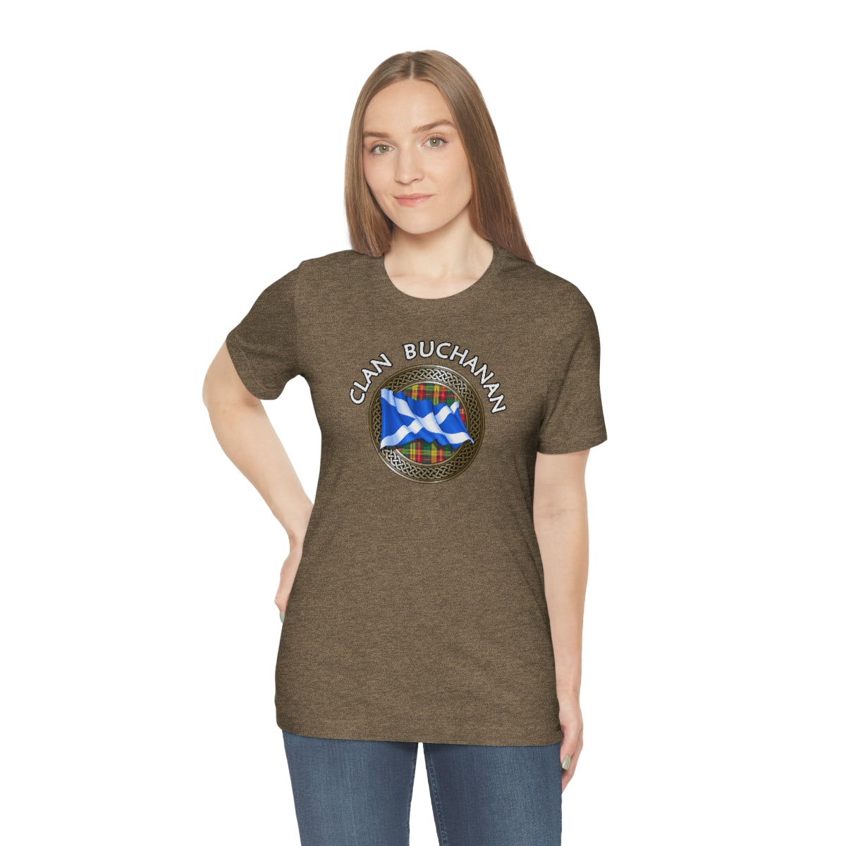 Clan Buchanan Tartan Knot & Flag T-Shirt