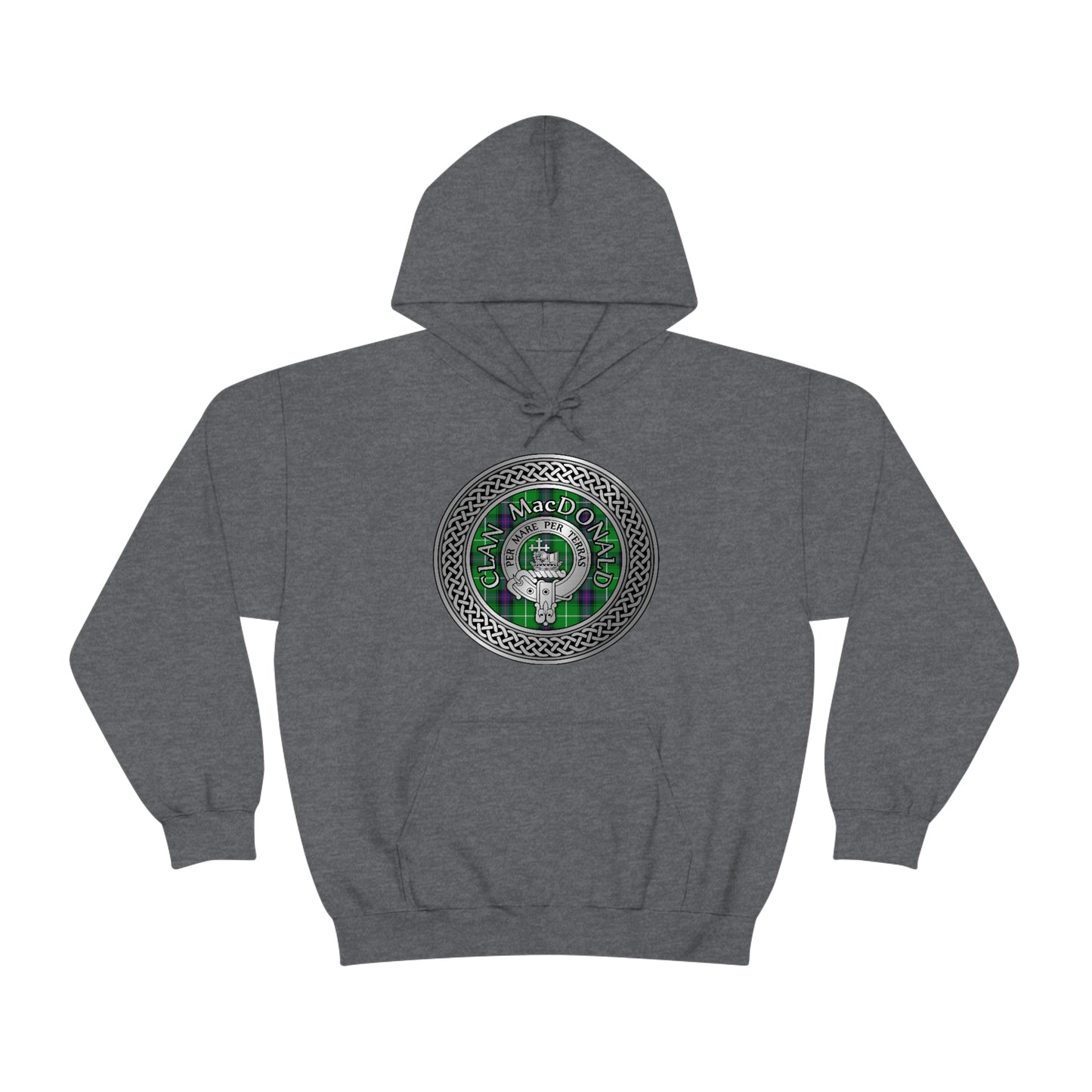 Clan MacDonald Crest & Tartan Unisex Heavy Blend™ Hooded Sweatshirt