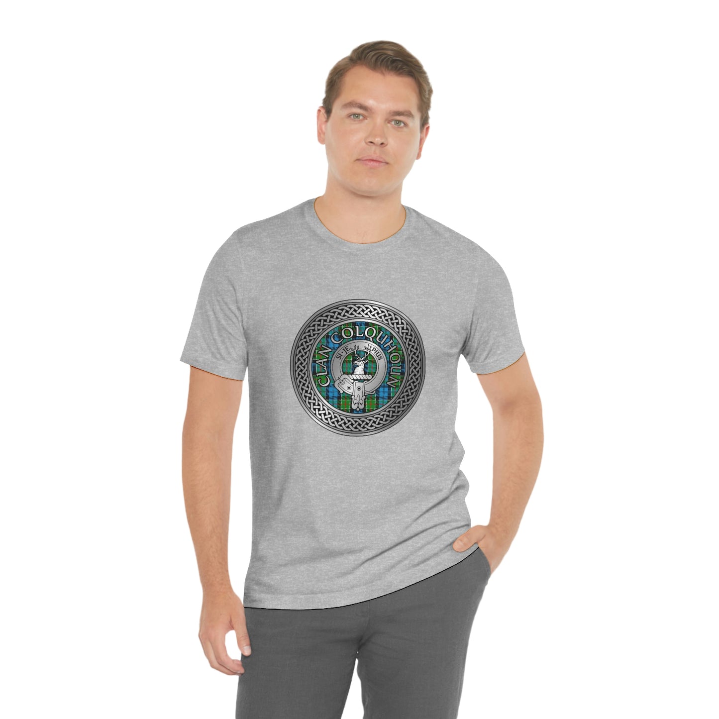 Clan Colquhoun Crest & Tartan Knot T-Shirt