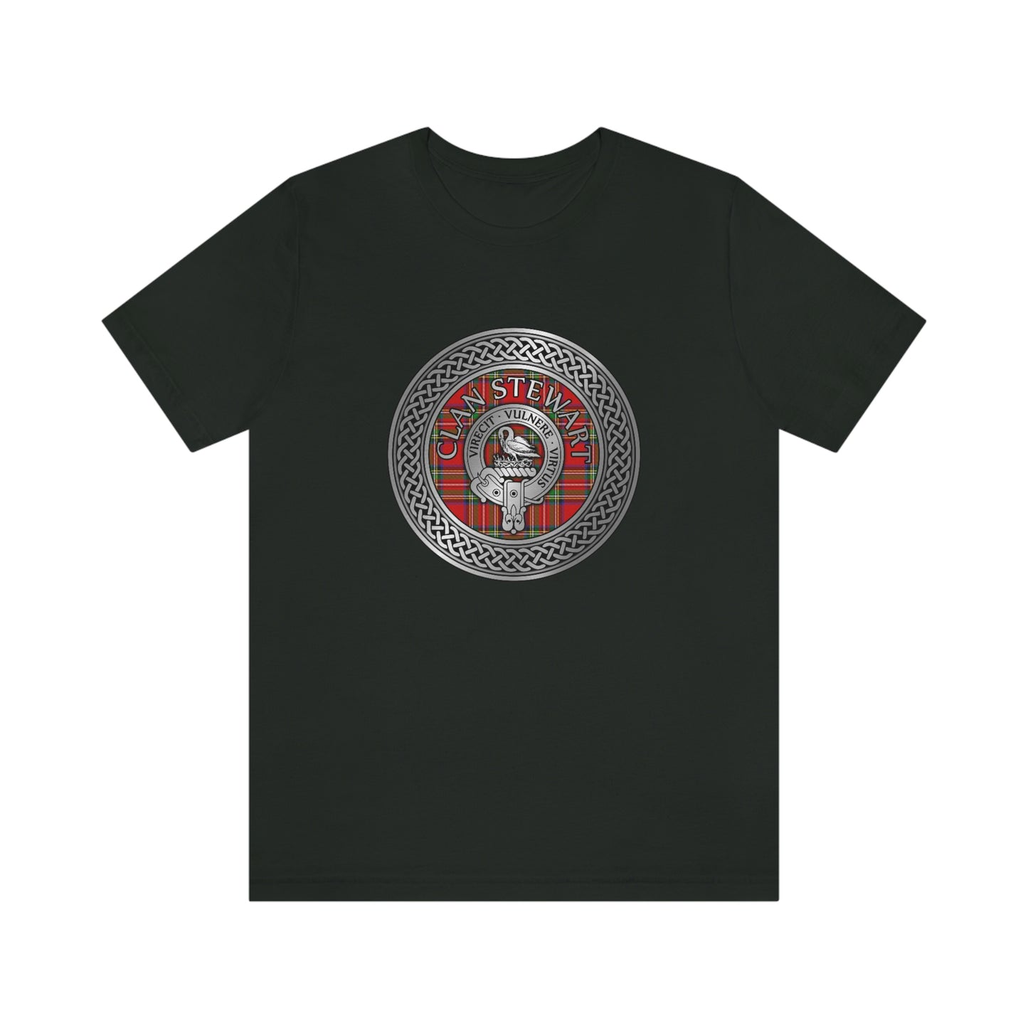 Clan Stewart Crest & Tartan Knot T-Shirt