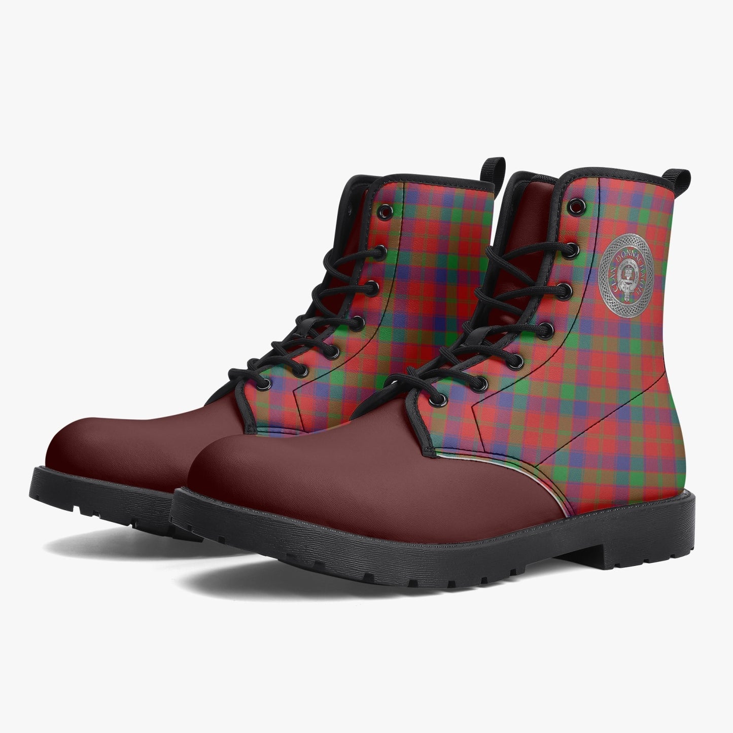 Clan Donnachaidh (Robertson) Crest & Tartan Leather Boots