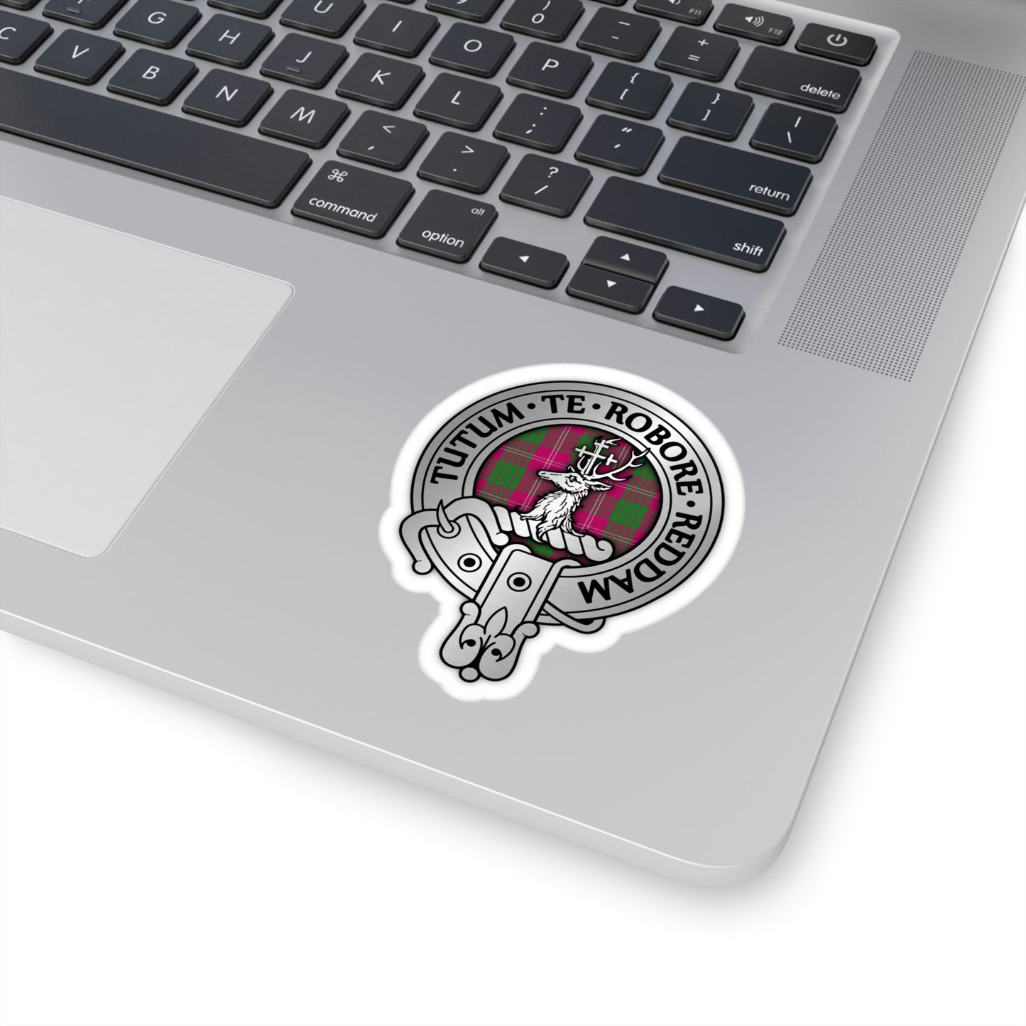 Clan Crawford Crest & Tartan Kiss-Cut Stickers