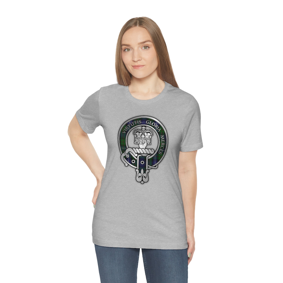 Clan Donnachaidh (Robertson) Hunting Tartan Crest T-Shirt