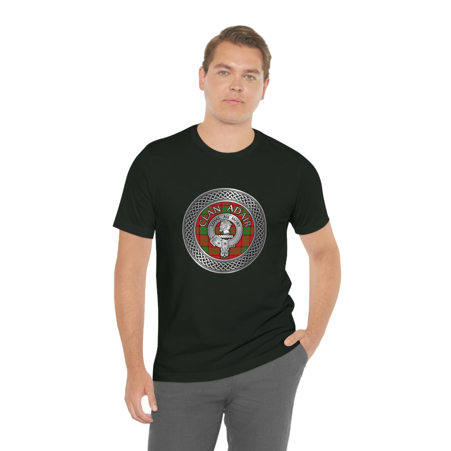 Clan Adair Crest & Tartan Knot T-Shirt