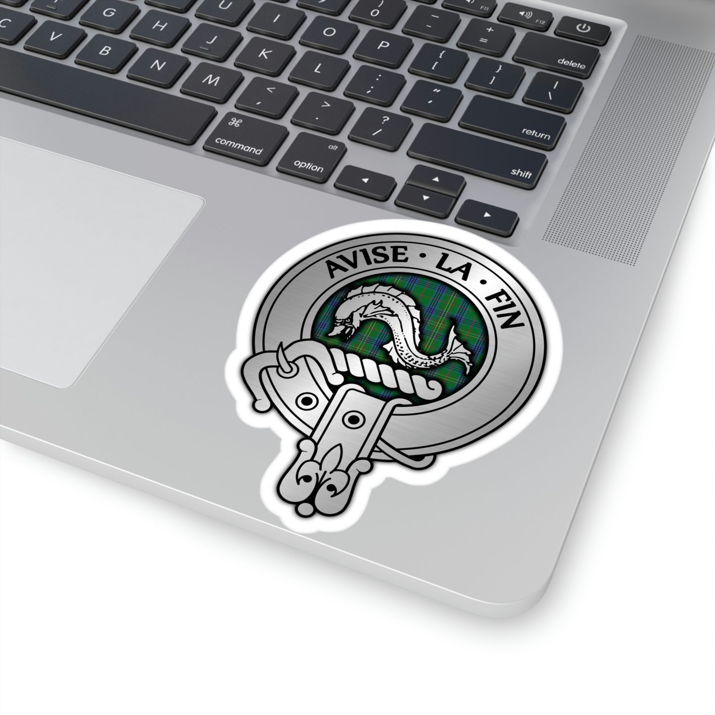 Clan Kennedy Crest & Tartan Kiss-Cut Stickers