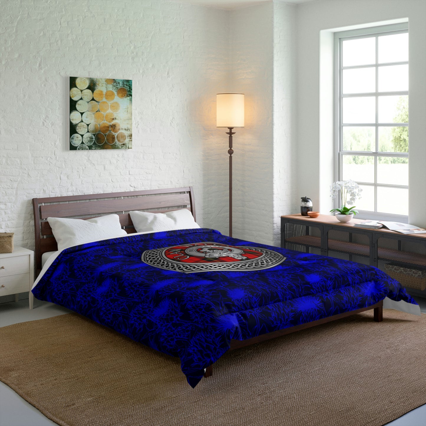 Clan Wallace Crest & Tartan Comforter