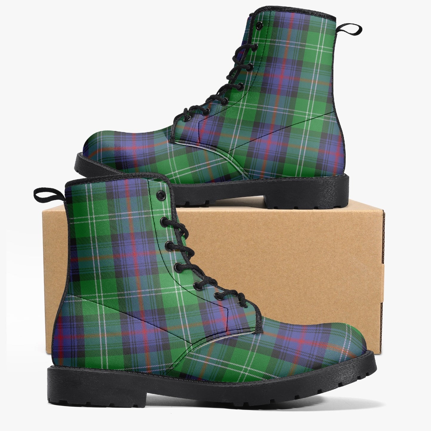 Clan Sutherland Tartan Leather Boots