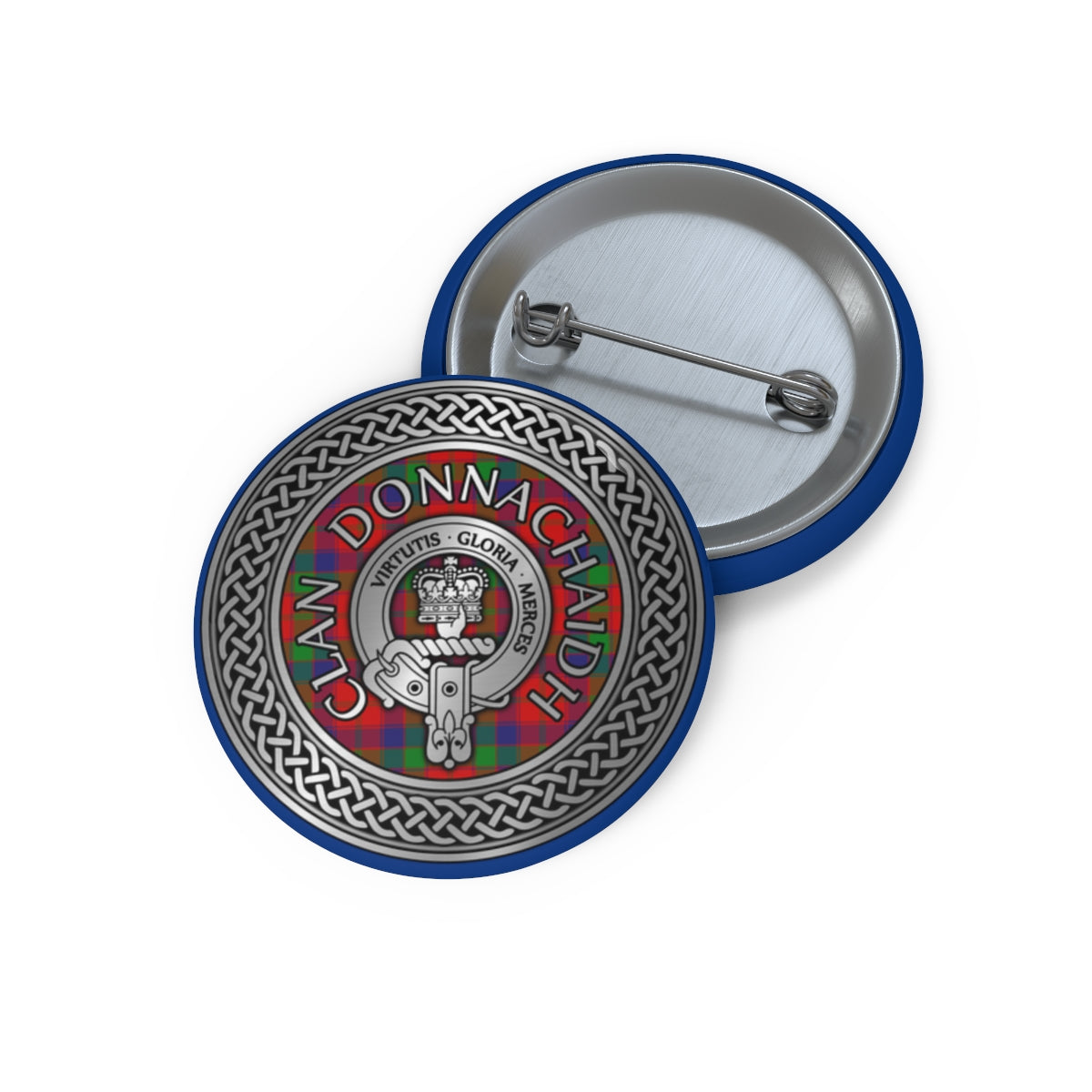 Clan Donnachaidh Crest & Tartan Pin Buttons