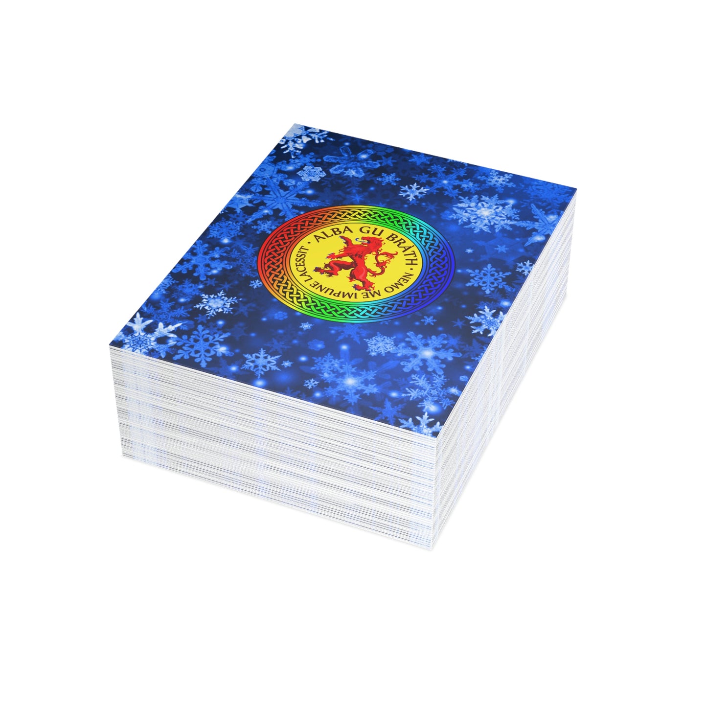 Alba Gu Brath Lion Rampant Rainbow Knot Greeting Cards (1, 10, 30, and 50pcs)