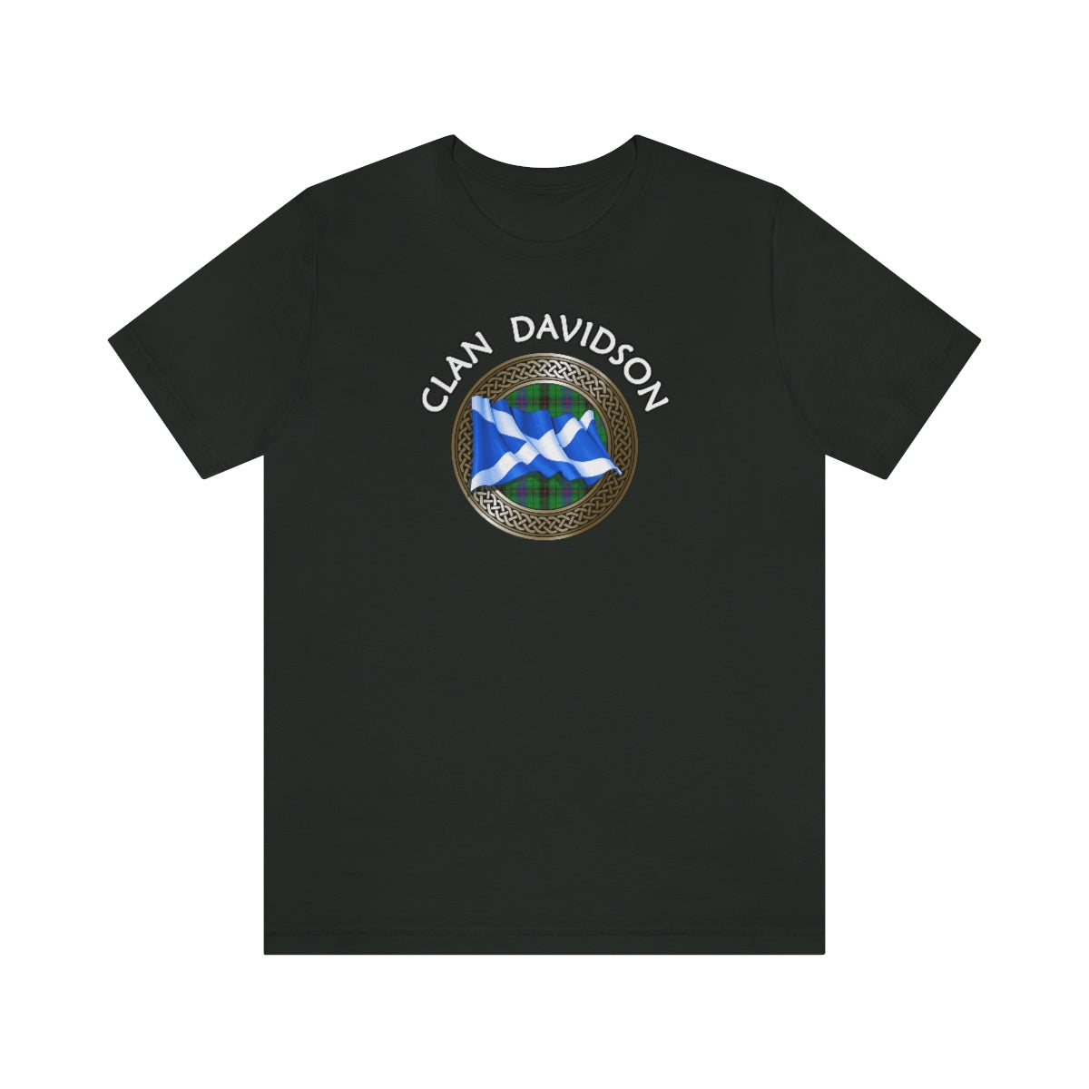 Clan Davidson Tartan Knot & Flag T-Shirt