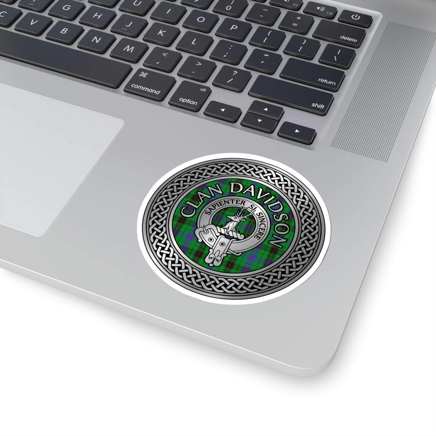 Clan Davidson Crest & Tartan Knot Kiss-Cut Stickers