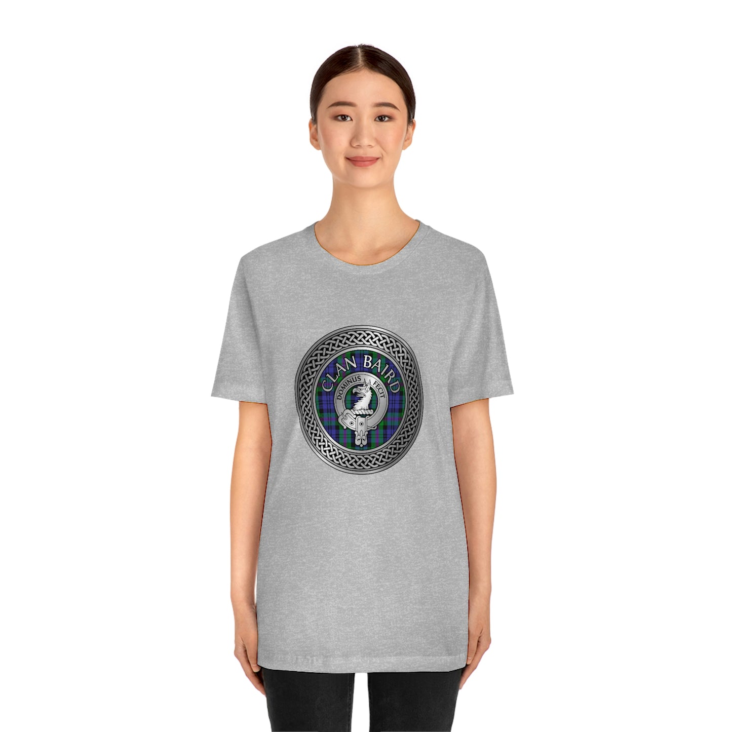 Clan Baird Crest & Tartan Knot T-Shirt