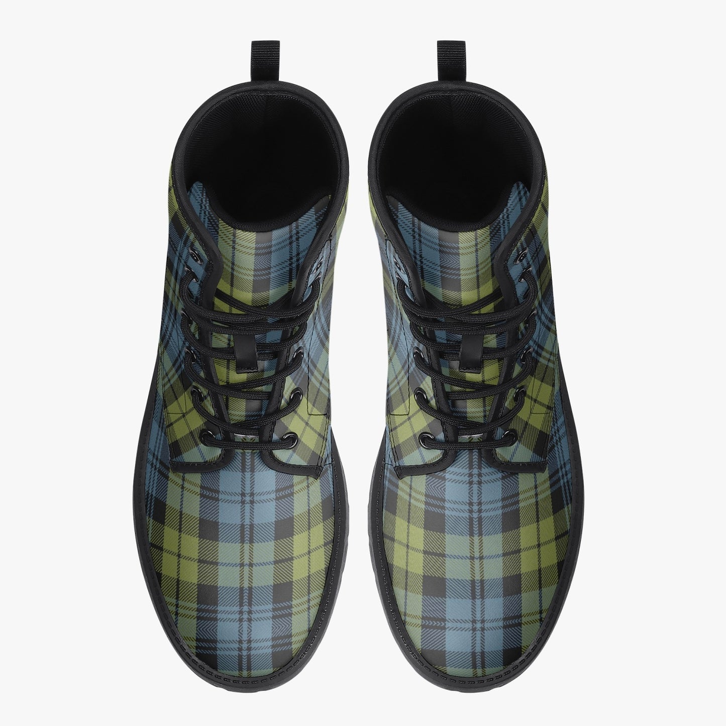 Clan Campbell Crest & Tartan Leather Boots