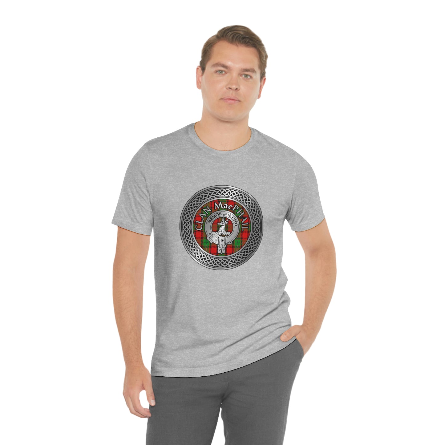 Clan MacPhail Crest & Tartan Knot T-Shirt