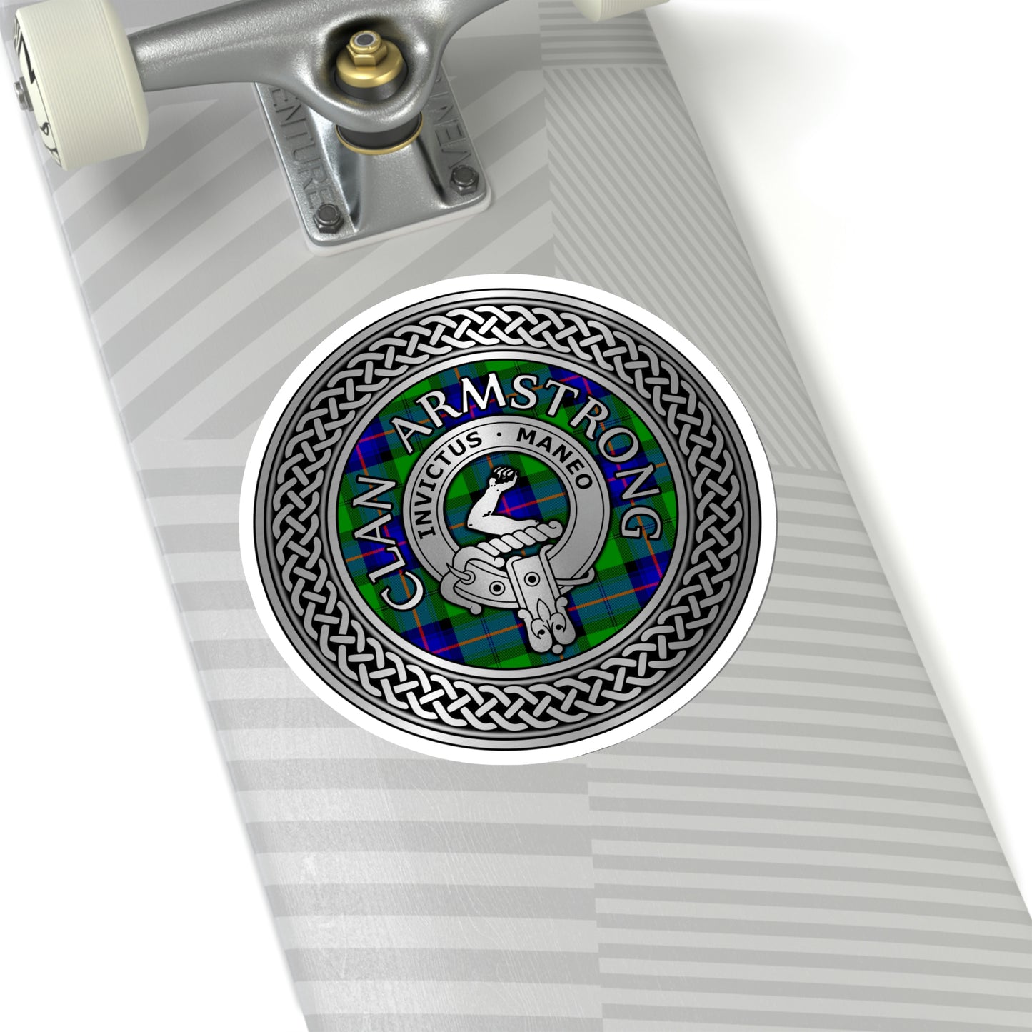 Clan Armstrong Crest & Tartan Kiss-Cut Stickers