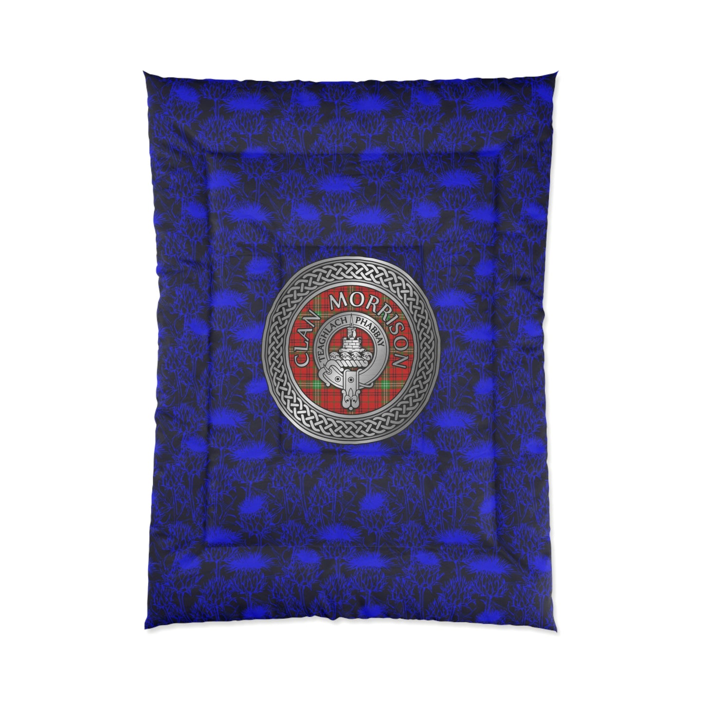 Clan Morrison Crest & Tartan Comforter