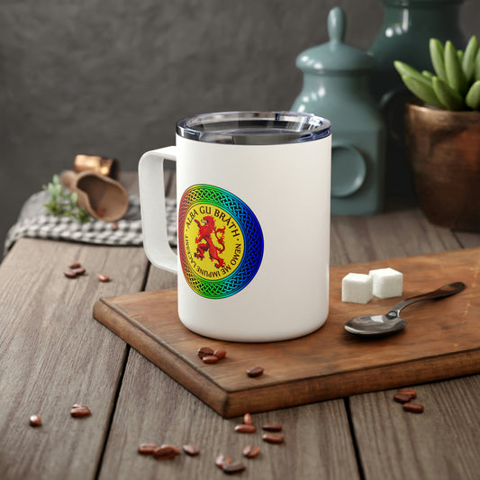 Alba Gu Brath Lion Rampant Rainbow Knot Insulated Coffee Mug, 10oz