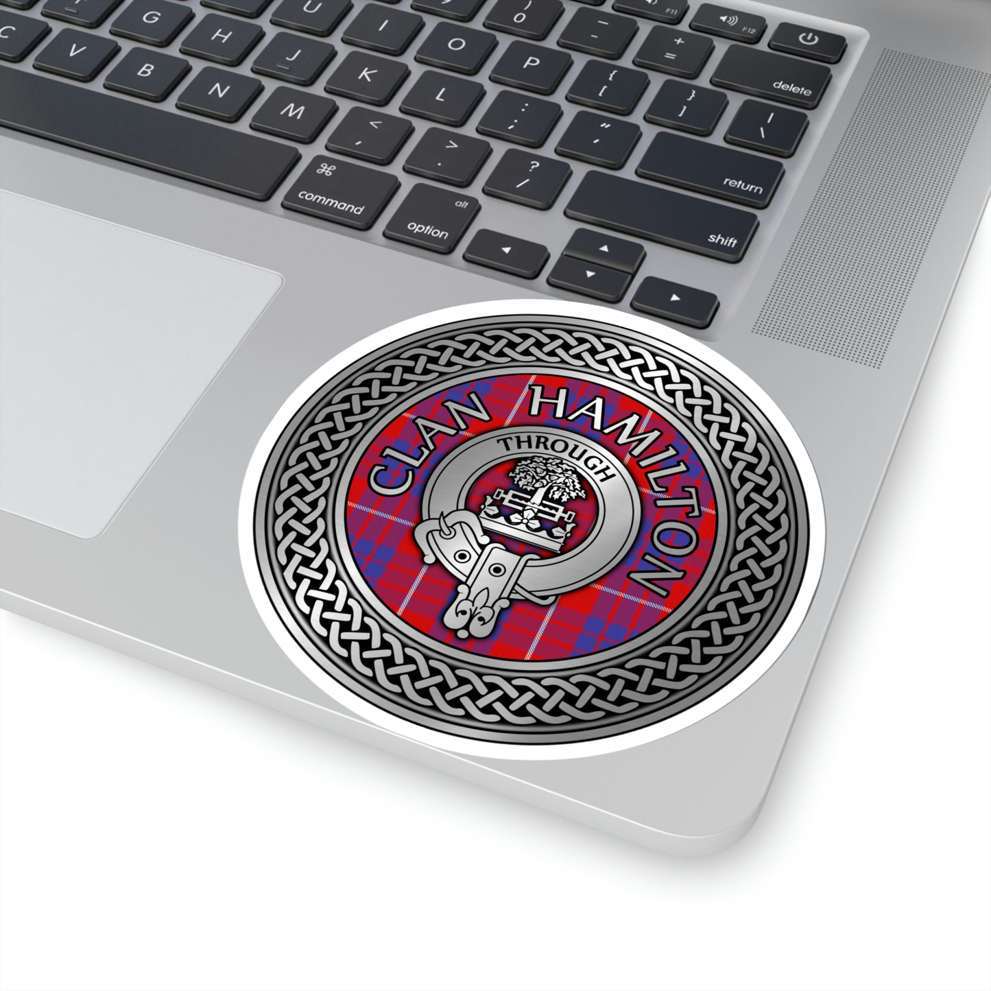 Clan Hamilton Crest & Tartan Kiss-Cut Stickers