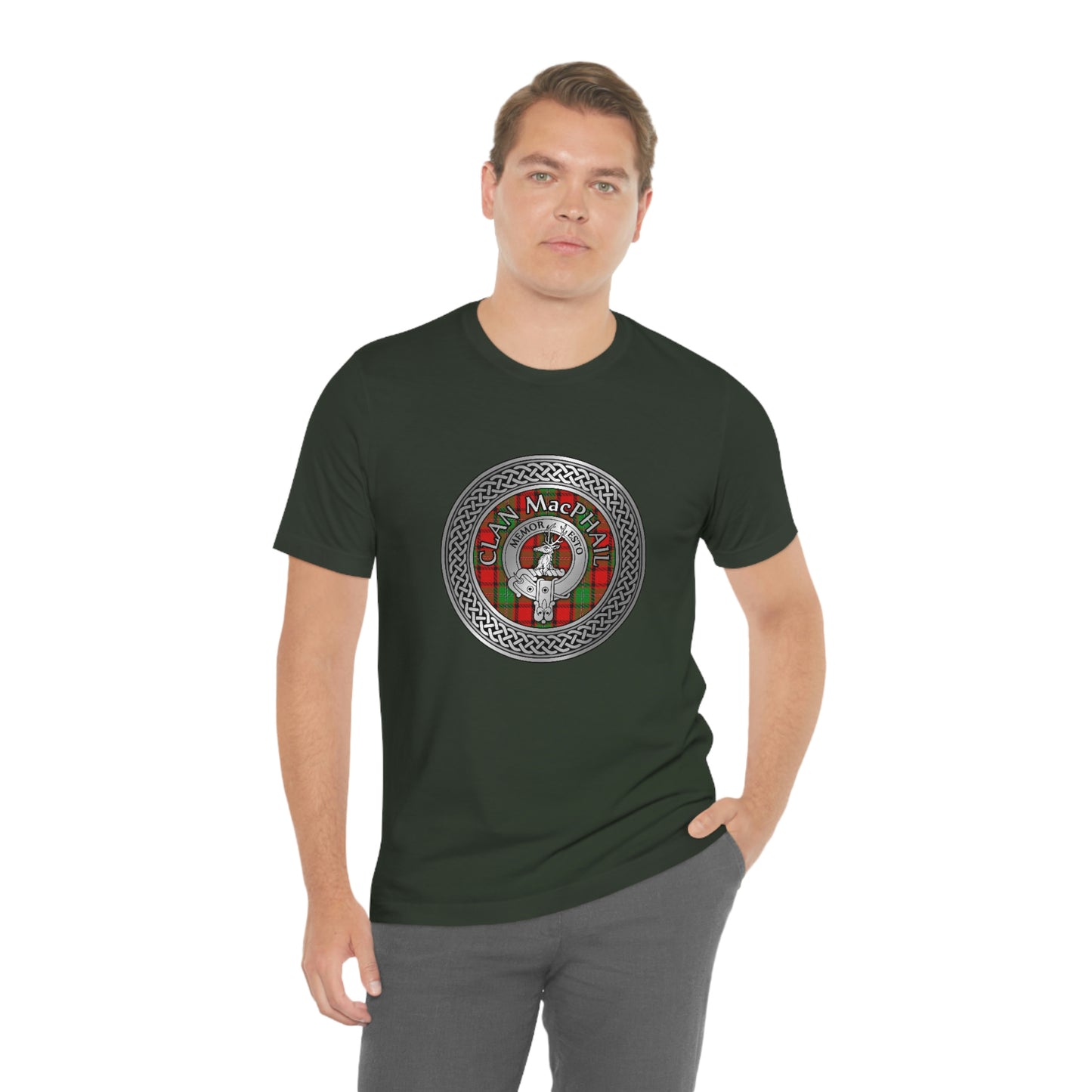 Clan MacPhail Crest & Tartan Knot T-Shirt