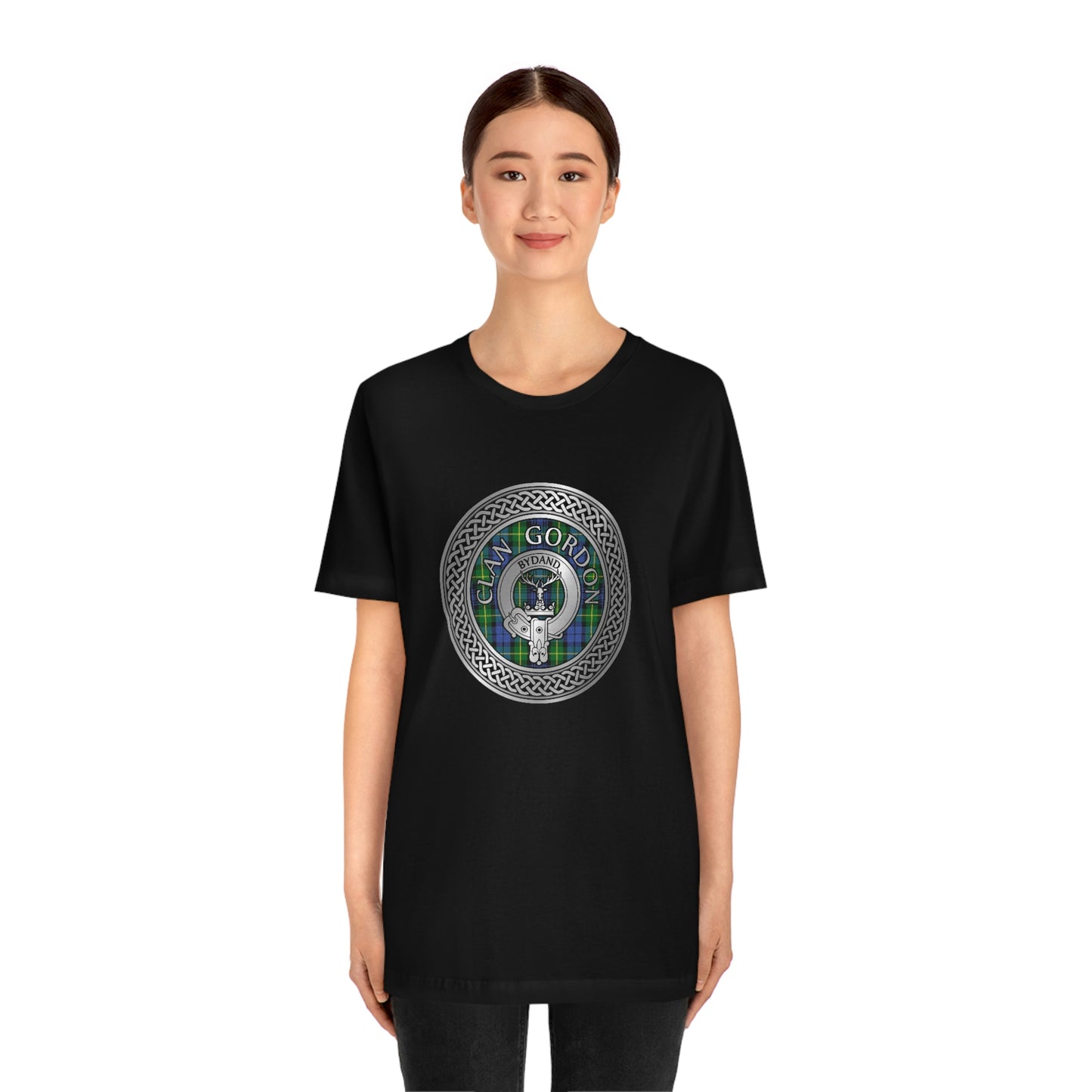 Clan Gordon Crest & Tartan Knot T-Shirt