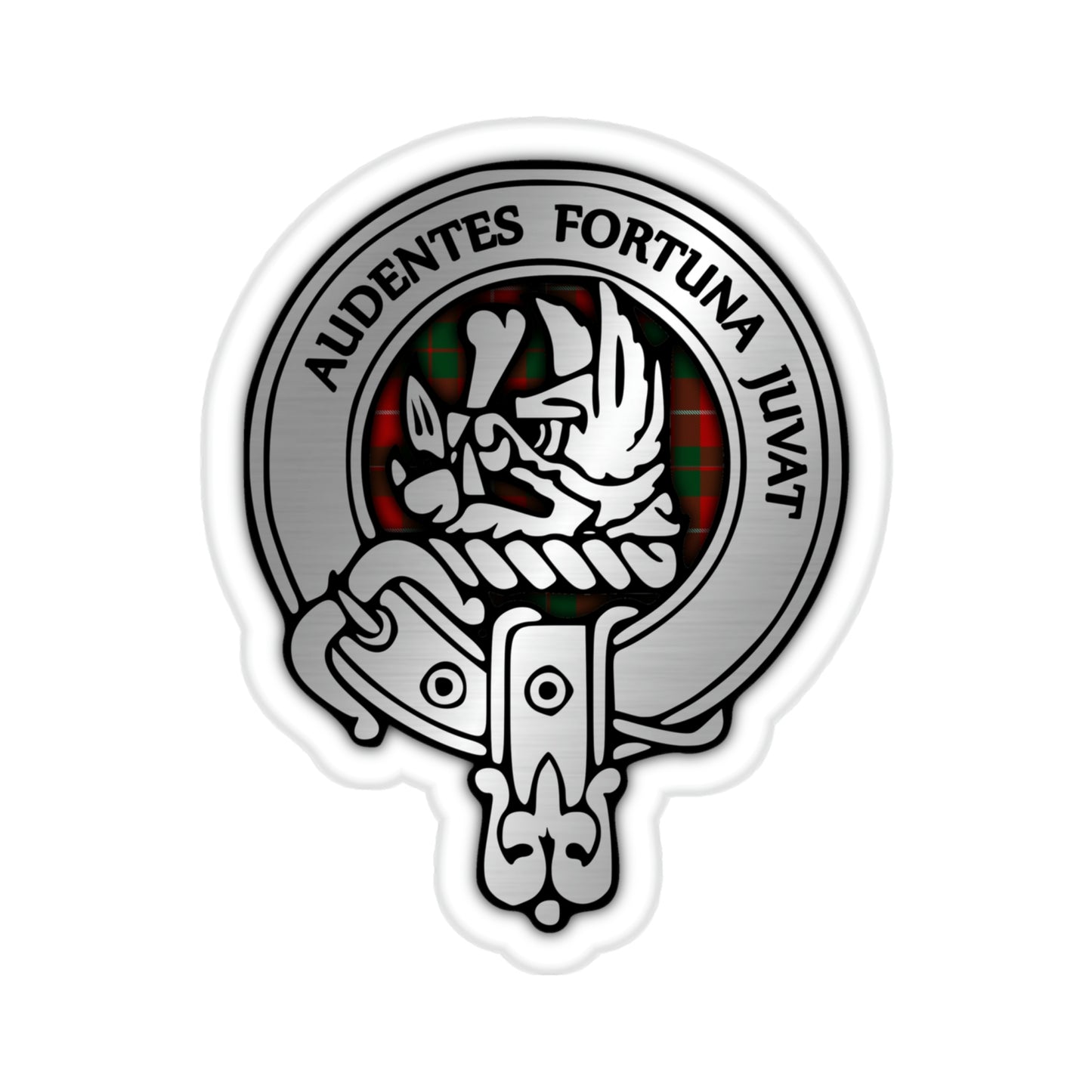 Clan MacKinnon Crest & Tartan Kiss-Cut Stickers