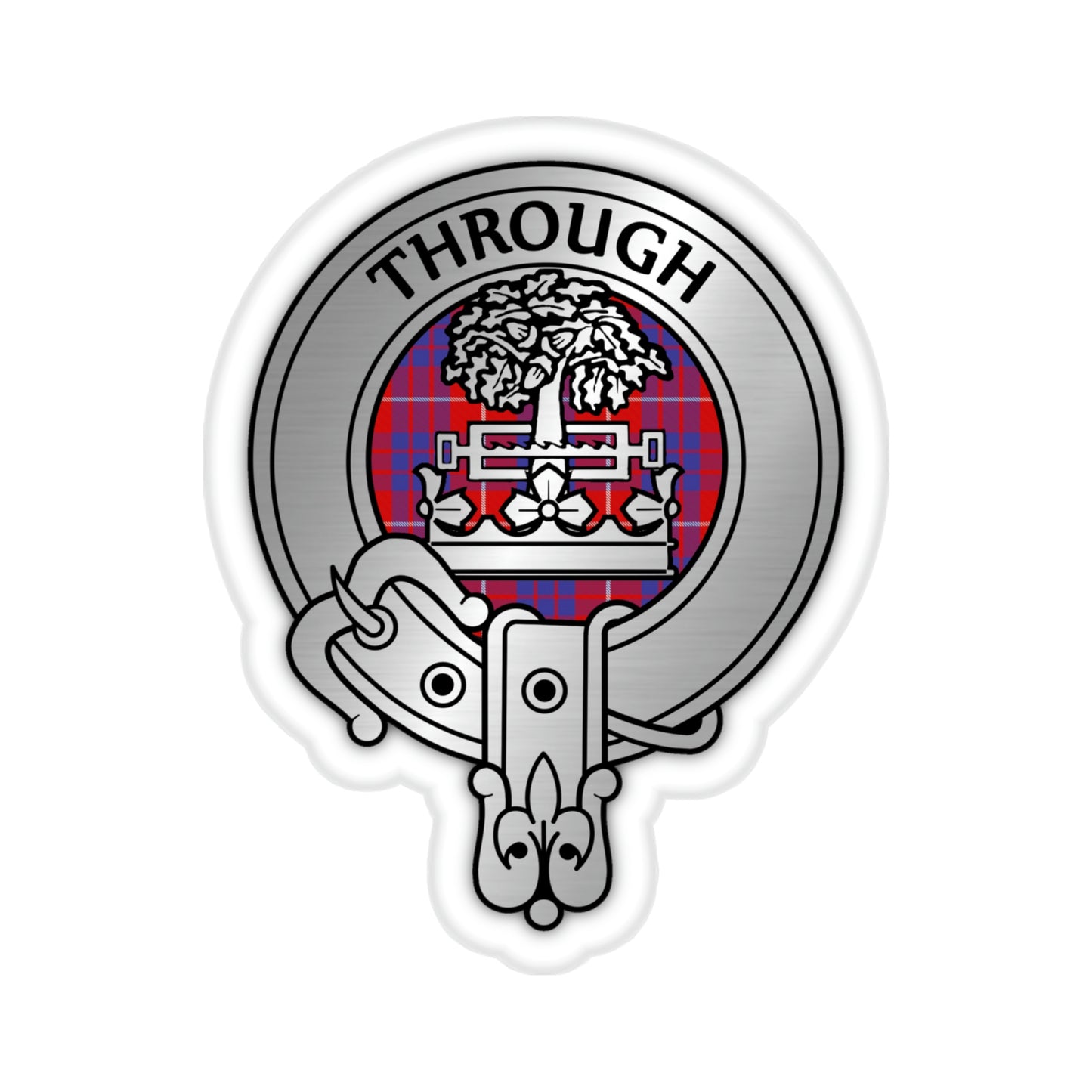 Clan Hamilton Crest & Tartan Kiss-Cut Stickers