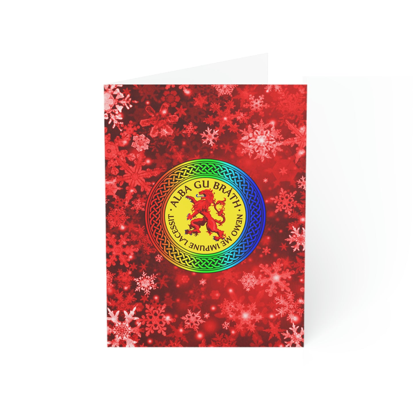 Alba Gu Brath Lion Rampant Rainbow Knot Greeting Cards (1, 10, 30, and 50pcs)