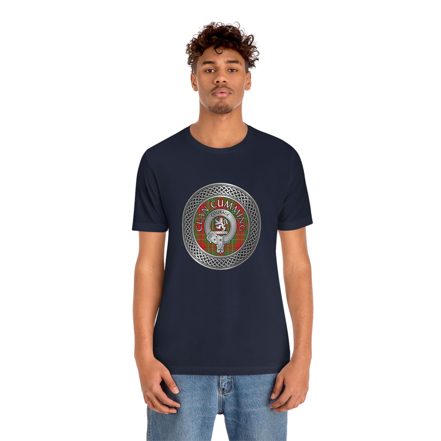 Clan Cumming Crest & Tartan Knot T-Shirt