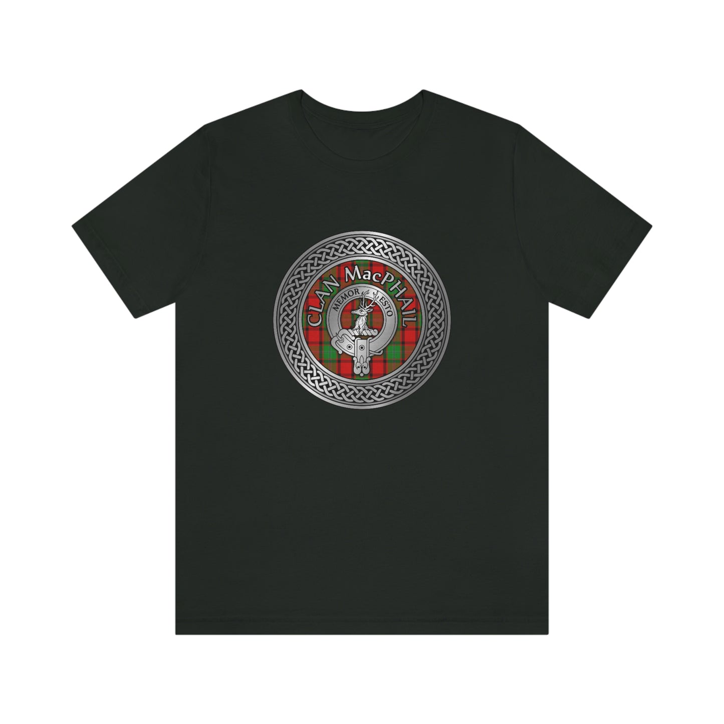 Clan MacPhail Crest & Tartan Knot T-Shirt