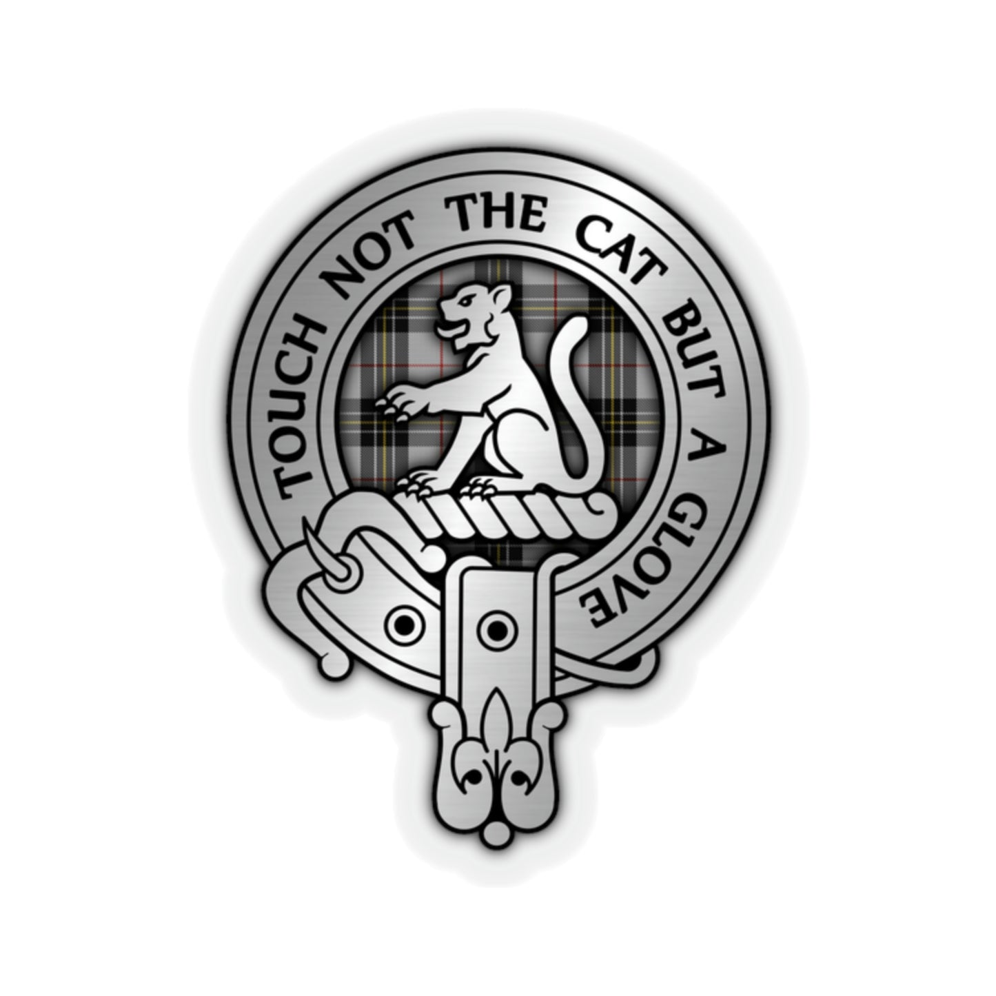 Clan MacPherson Crest & Tartan Kiss-Cut Stickers