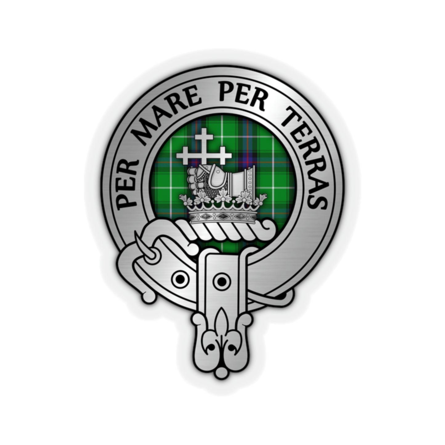 Clan MacDonald Crest & Tartan Kiss-Cut Stickers