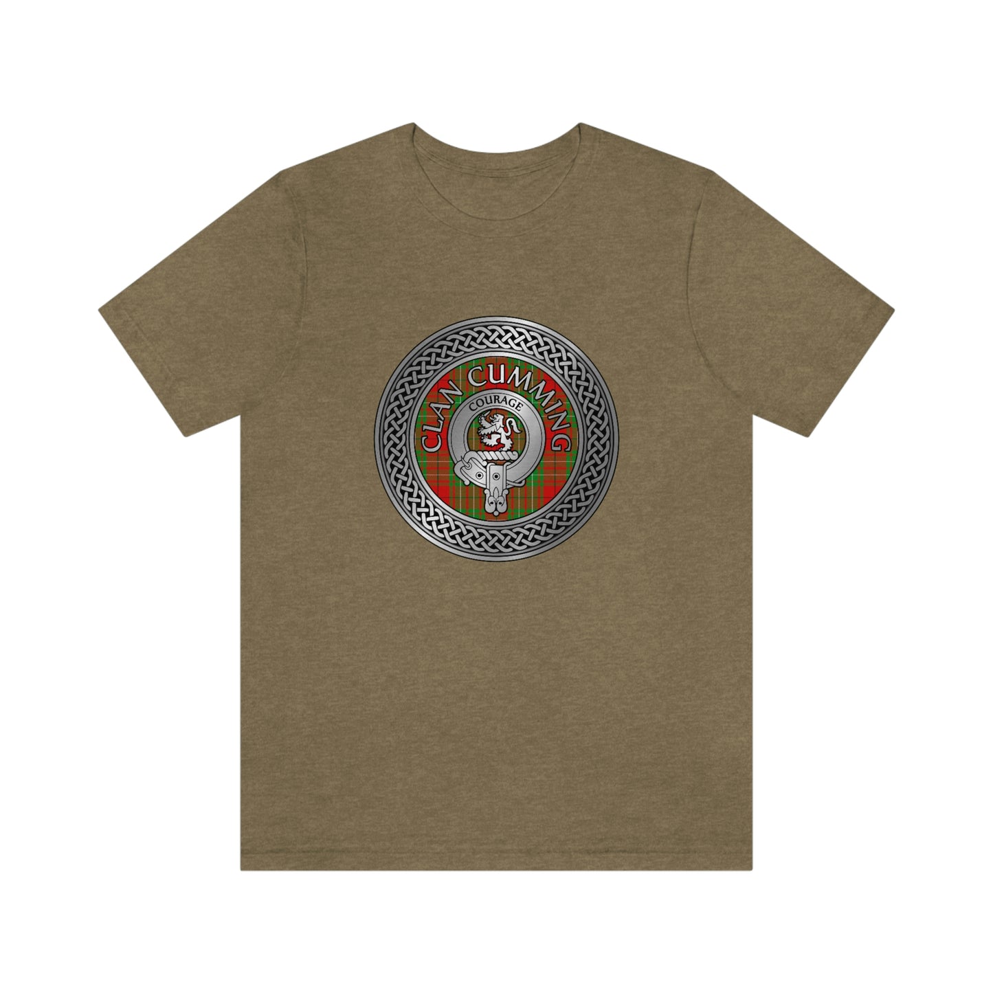 Clan Cumming Crest & Tartan Knot T-Shirt