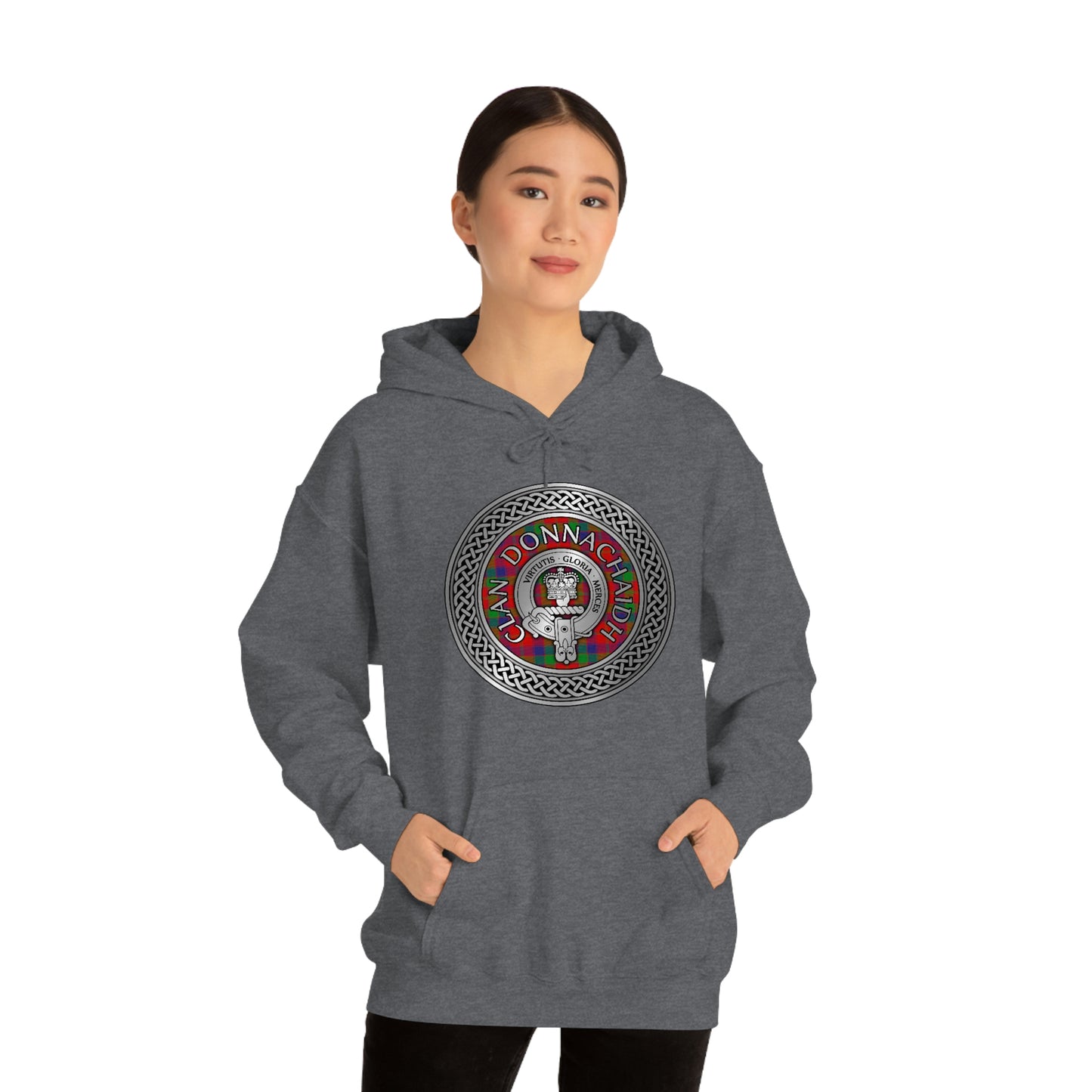 Clan Donnachaidh (Robertson) Crest & Tartan Unisex Heavy Blend™ Hooded Sweatshirt