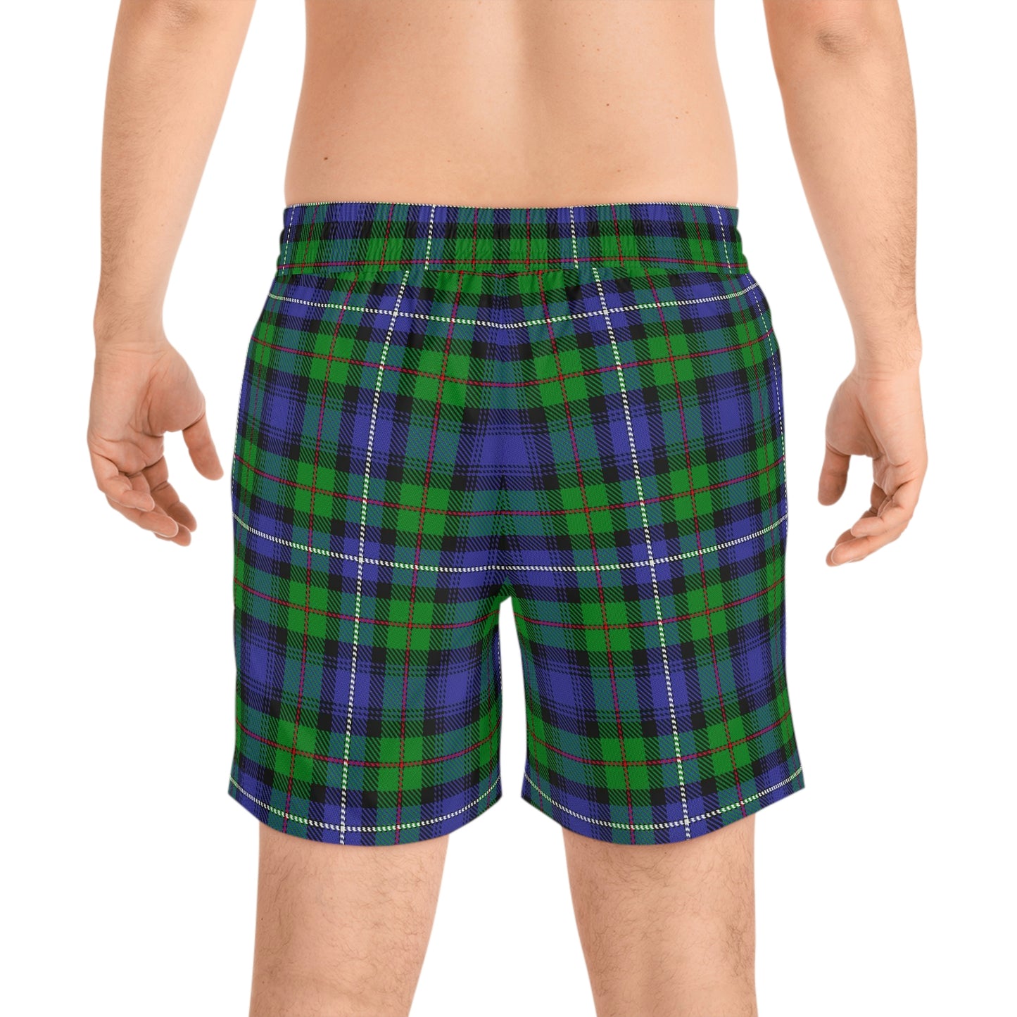 Clan Donnachaidh Hunting Tartan Men's Mid-Length Swim Shorts (AOP)