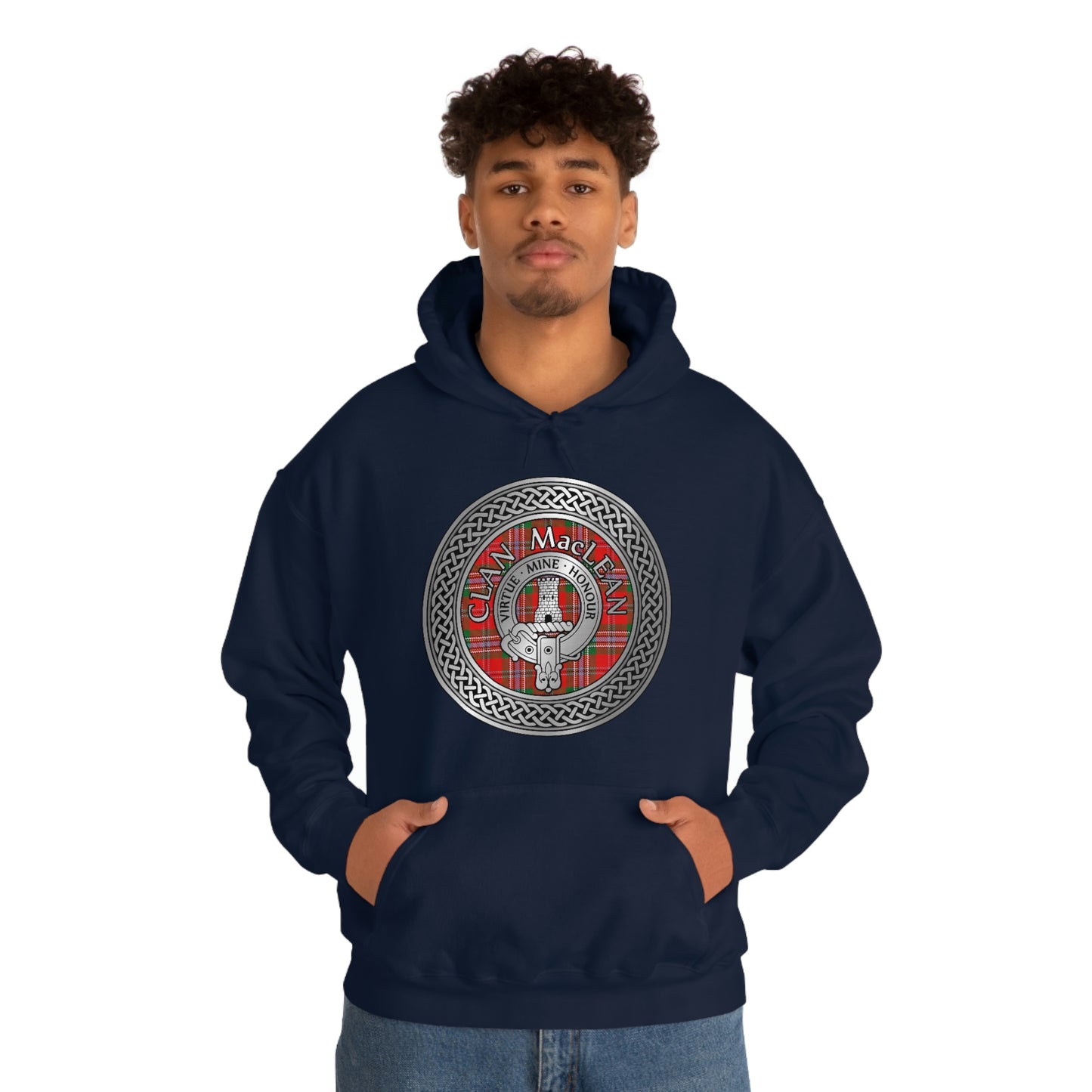 Clan MacLean Crest & Tartan Unisex Heavy Blend™ Hooded Sweatshirt