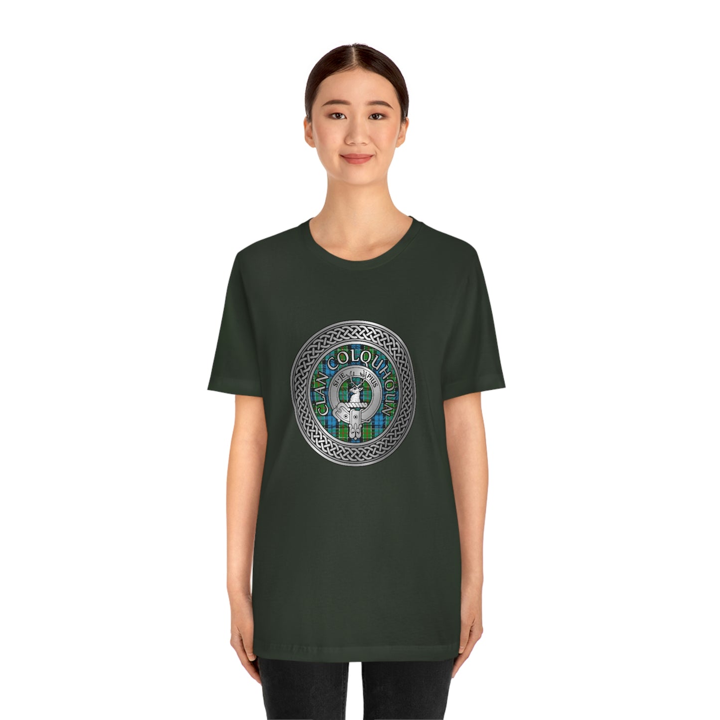 Clan Colquhoun Crest & Tartan Knot T-Shirt