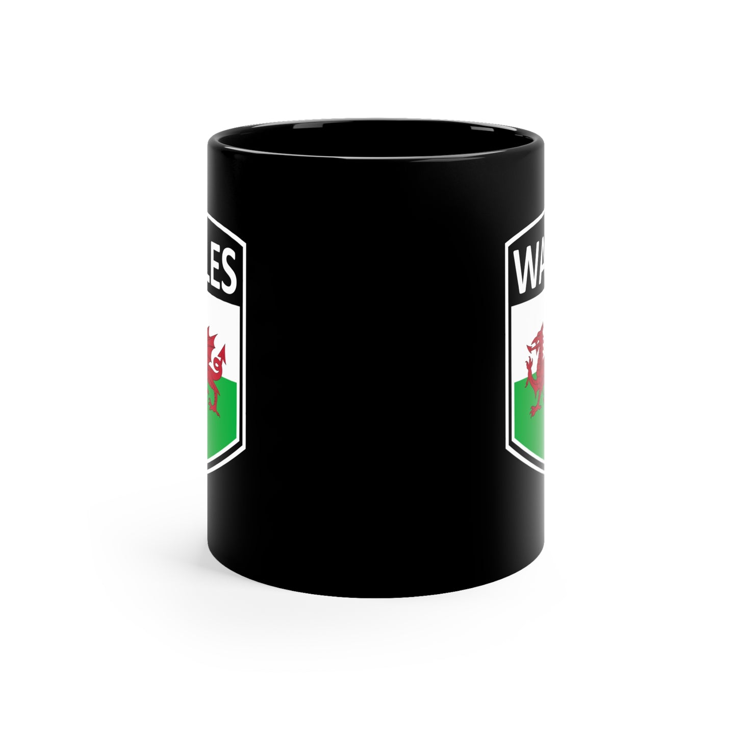 Celtic Nations - Wales 11oz Black Mug