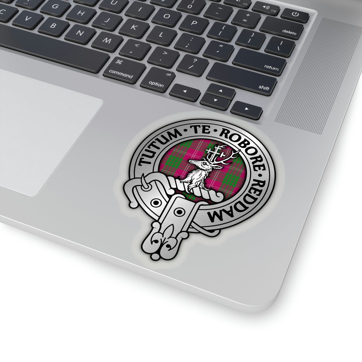 Clan Crawford Crest & Tartan Kiss-Cut Stickers