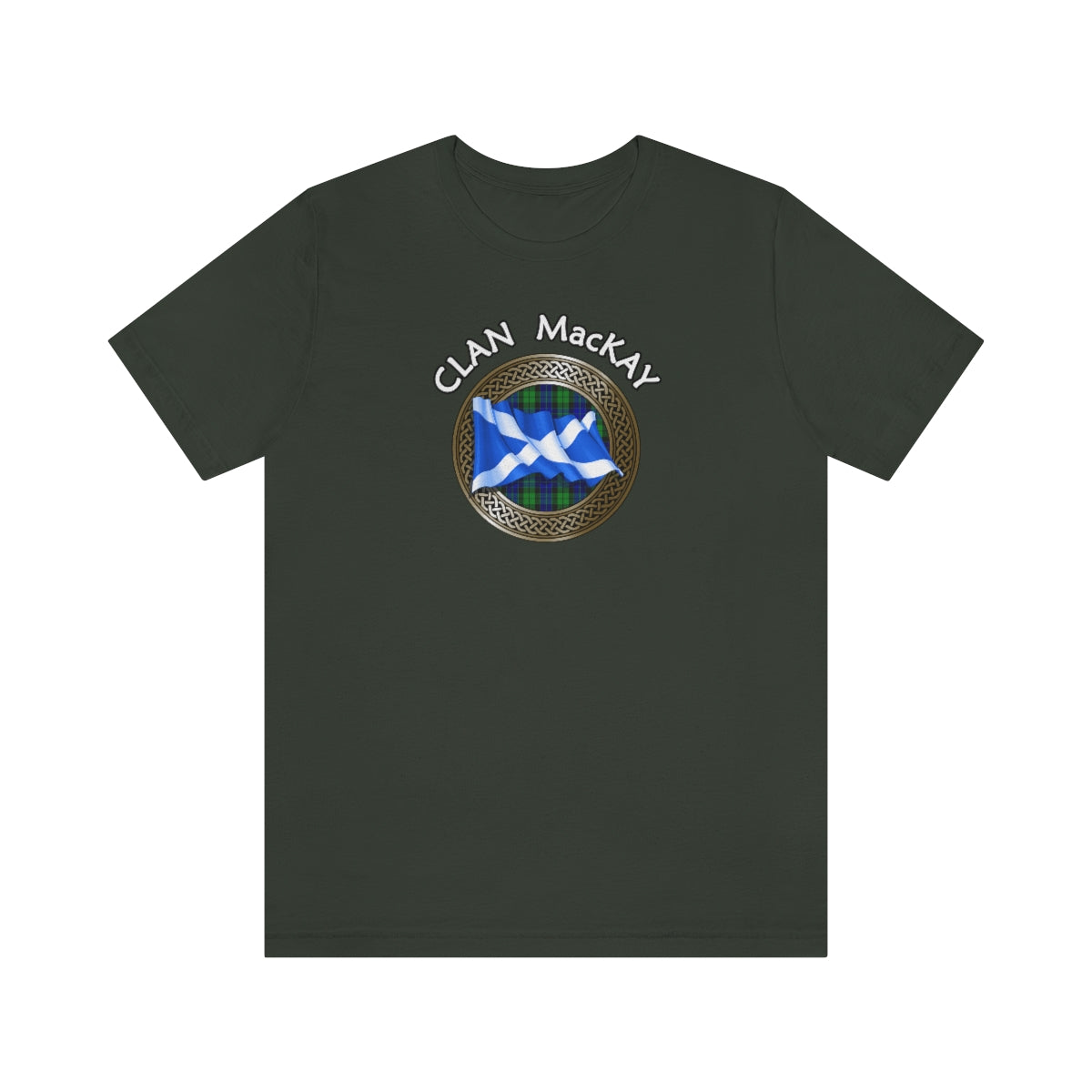 Clan MacKay Tartan Knot & Flag T-Shirt