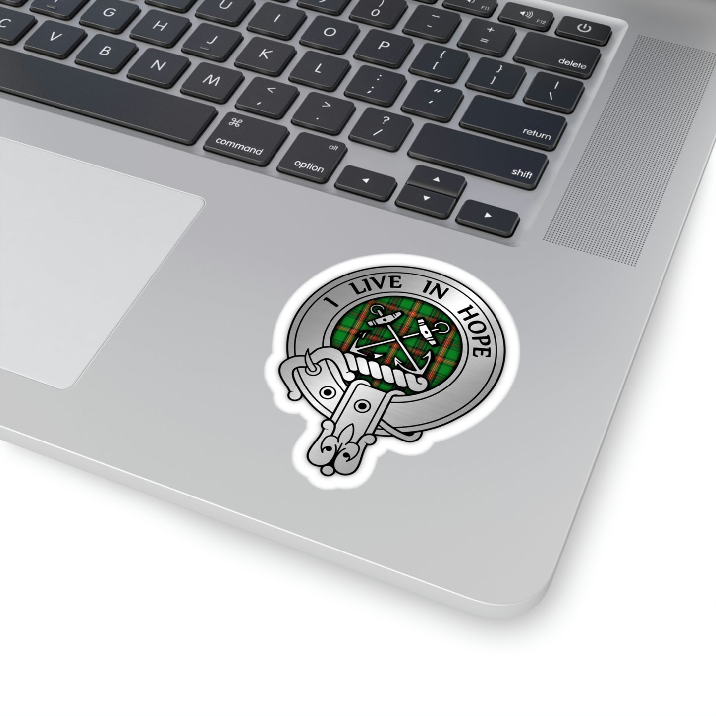 Clan Kinnear Crest & Tartan Kiss-Cut Stickers