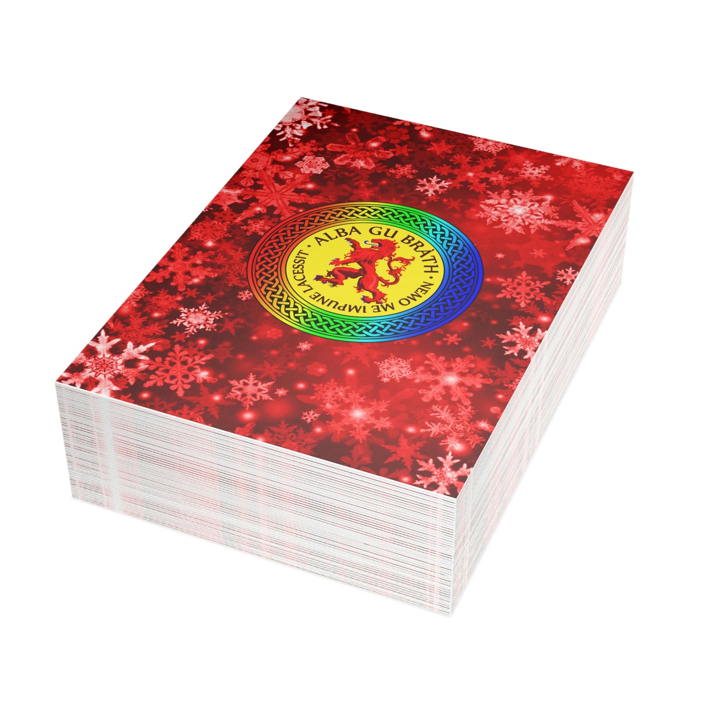 Alba Gu Brath Lion Rampant Rainbow Knot Greeting Cards (1, 10, 30, and 50pcs)