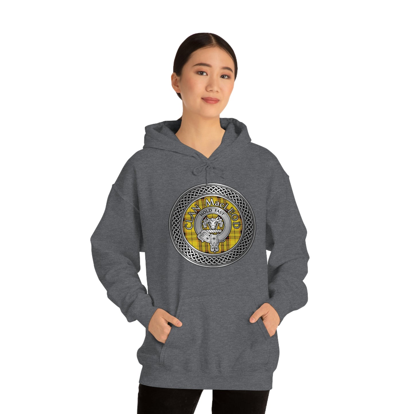 Clan MacLeod Crest & Tartan Unisex Heavy Blend™ Hooded Sweatshirt