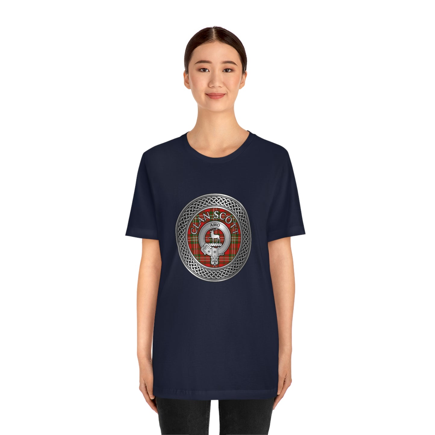 Clan Scott Crest & Tartan Knot T-Shirt