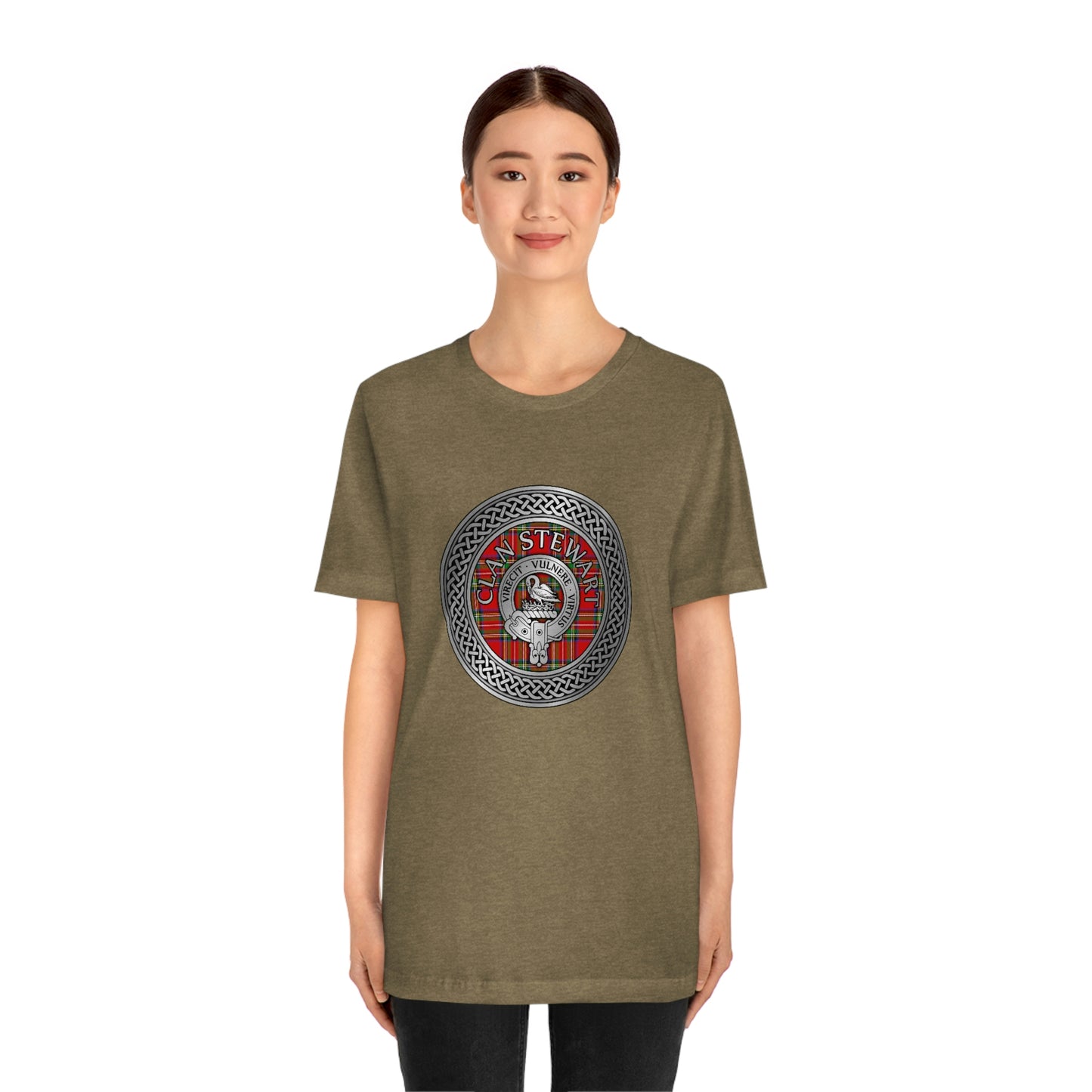 Clan Stewart Crest & Tartan Knot T-Shirt